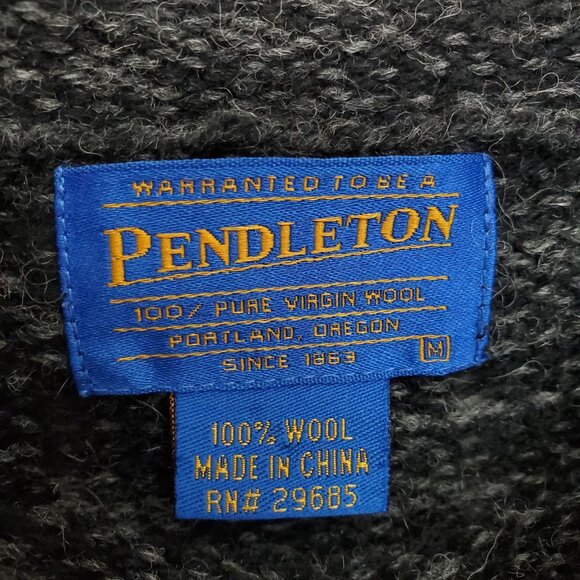 Pendleton men's wool knit sweater - Picture 3 of 9